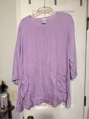 Match Point Lilac Ruffle-Hem Women's Tunic